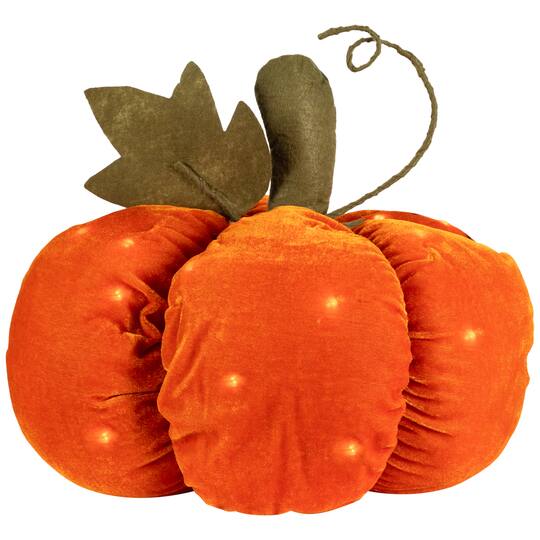 LED Lighted Plush Halloween Jack-o-Lantern Pumpkin